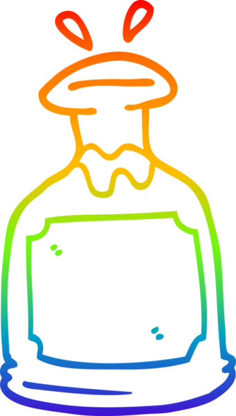 Bir insan tarafından çizilmiş karikatür viski sürahisinin çizimi.