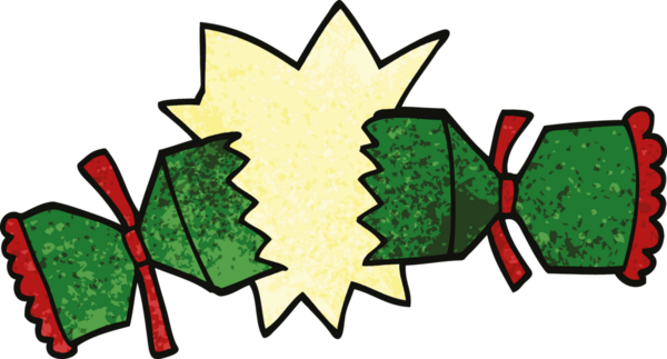 Bir insan tarafından çizilmiş karikatür patlayan kraker.