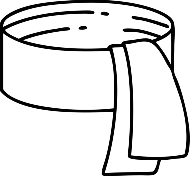 Bir insan tarafından çizilmiş büyük bir kış eşarbının çizgi karalaması