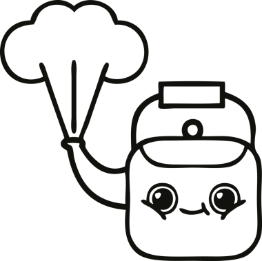 Bir insan tarafından çizilen dumanı tüten bir çaydanlığın çizgi çizimi