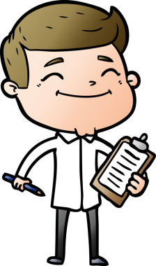 Bir insan tarafından çizilen mutlu çizgi film adamı.