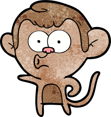 Bir insan tarafından çizilmiş çizgi film karakteri.