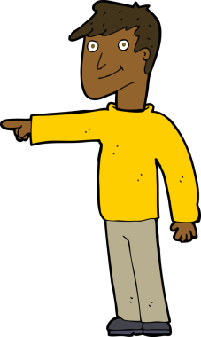 Bir insan tarafından çizilmiş çizgi filmci.