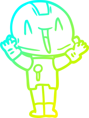 Bir insan tarafından çizilmiş soğuk gradyan robot çizimi