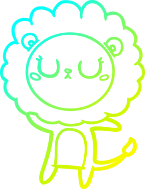 Bir insan tarafından çizilmiş karikatür aslanı çizimi.