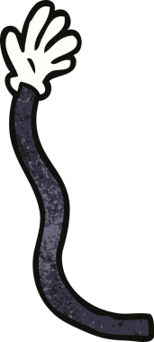 karikatür karalama retro el hareketleri bir insan tarafından çizildi