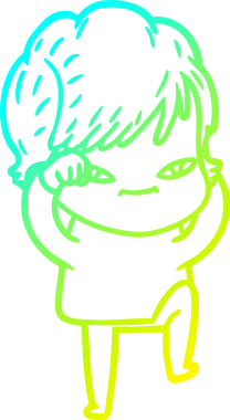 Bir insan tarafından çizilmiş mutlu bir karikatür çizimi.