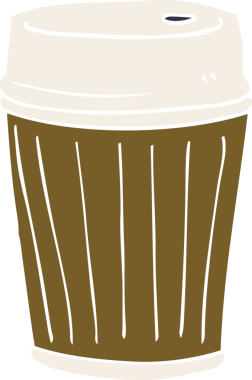 Bir insan tarafından çizilmiş karalama kahve fincanı.