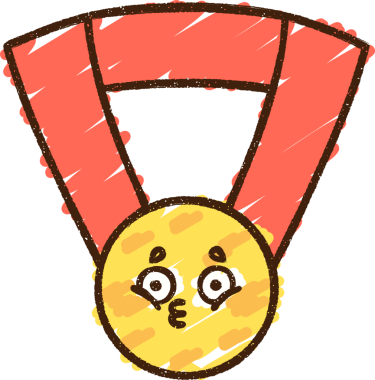 Bir insan tarafından çizilen Birincilik Tebeşiri