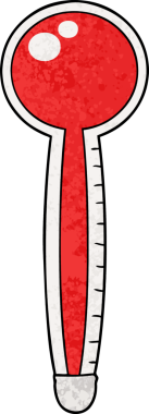 bir insan tarafından çizilmiş karikatür termometresi