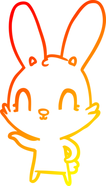 Bir insan tarafından çizilmiş sevimli bir tavşan çizimi.