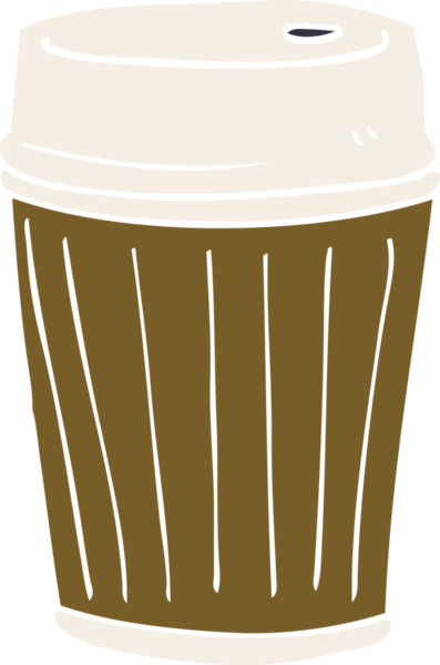 Bir insan tarafından çizilmiş karalama kahve fincanı.