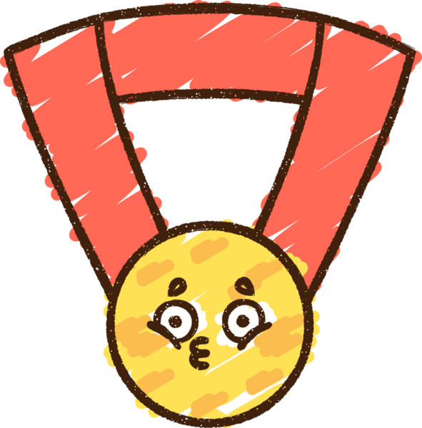 Bir insan tarafından çizilen Birincilik Tebeşiri