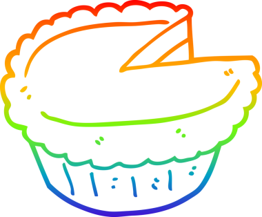 gökkuşağı gradyanı bir insan tarafından çizilmiş bir karikatür turtasının çizimi