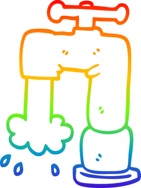 gökkuşağı gradyan çizimi bir insan tarafından çizilmiş musluk dökümü