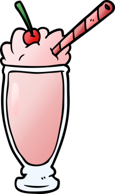 bir insan tarafından çizilmiş karikatür milkshake