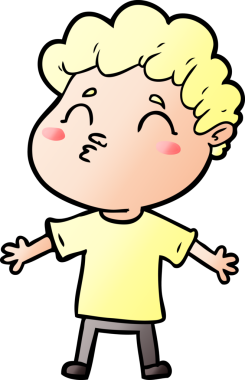 Çizgi film adamı somurtuyor Bir insan tarafından çizilmiş