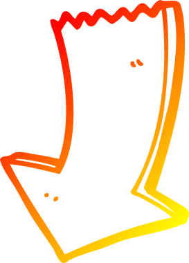 Bir insan tarafından çizilmiş bir çizgi filmin sıcak gradyan çizimi