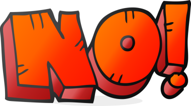 Serbest çizim HAYIR çizgi filmi! Bir insan tarafından çizilmiş bağır