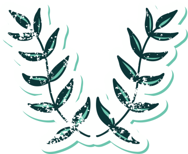 Bir insan tarafından çizilmiş defne defne resminin sembolik bir dövmesi var.