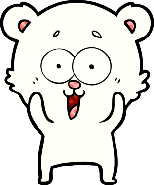 Bir insan tarafından çizilmiş kutup ayısı karikatürü