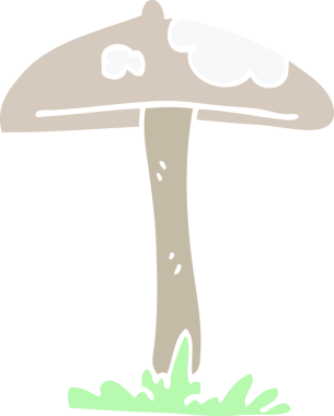 Bir insan tarafından çizilmiş karalama mantarı.