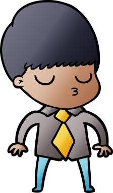 Bir insan tarafından çizilmiş sakin çocuk çizgi filmi.