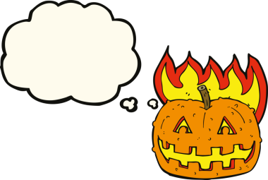 Bir insan tarafından çizilmiş balkabağı.