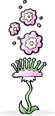 Bir insan tarafından çizilmiş kokulu bir çiçek.