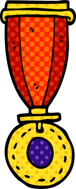 Bir insan tarafından çizilmiş karalama madalyası.