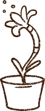 Ev Bitkisi Kömürü Bir insan tarafından çizilmiş