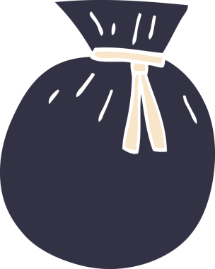 Bir insan tarafından çizilmiş karalama çuvalı.