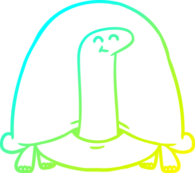 Bir insan tarafından çizilmiş soğuk gradyan çizgi karakteri.