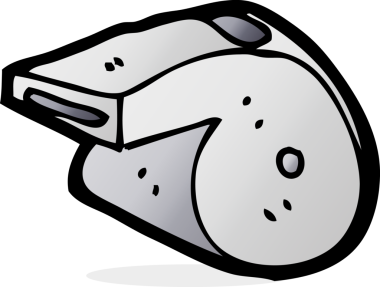 bir insan tarafından çizilmiş çizgi film düdüğü