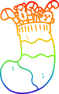 Bir insan tarafından çizilmiş bir karikatür çiziminin gökkuşağı gradyanı