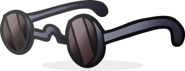 Bir insan tarafından çizilmiş serbest çizim güneş gözlüğü.