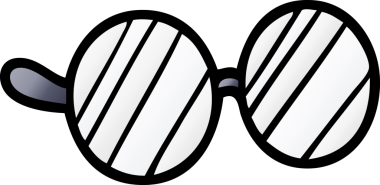 bir insan tarafından çizilmiş karikatür gözlüğü