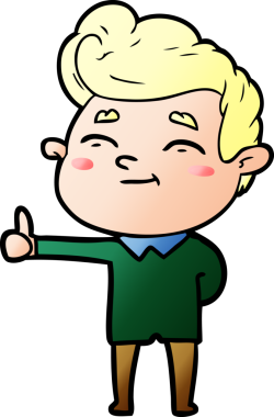 Bir insan tarafından çizilmiş mutlu çizgi film adamı.