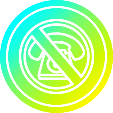 Bir insan tarafından çizilmiş serin gradyan görünümlü soğuk çağırma simgesi yok