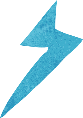 bir insan tarafından çizilmiş karikatür yıldırım sembolü