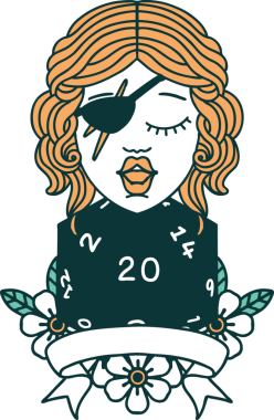 Retro Dövme Tarzı Bir insan tarafından çizilmiş 20 zarlı düzenbaz insan