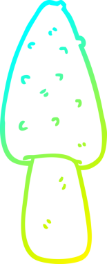 Bir insan tarafından çizilmiş bir mantarın soğuk gradyan çizimi