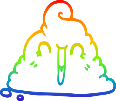 gökkuşağı gradyan çizgi çizimi bir insan tarafından çizilmiş bir kaka