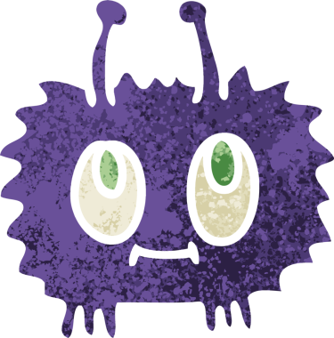 Bir insan tarafından çizilmiş garip bir karikatür.