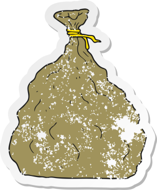 Bir insan tarafından çizilmiş bir karikatürün gerilimli çıkartması.