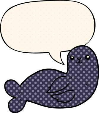 Bir insan tarafından çizilmiş çizgi roman tarzında konuşma baloncuğu olan karikatür mührü