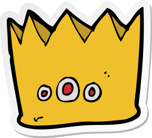 Bir insan tarafından çizilmiş bir karikatür tacı.