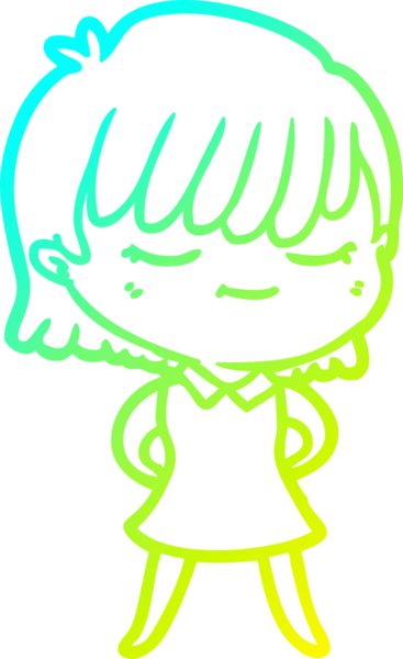 Bir insan tarafından çizilmiş bir karikatür kadın çizimi.