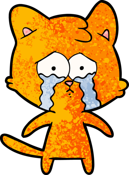 Bir insan tarafından çizilmiş çizgi film kedisi.