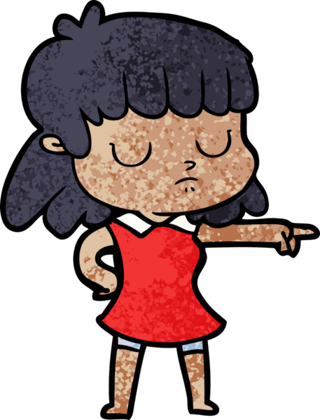 karikatür ilgisiz kadın bir insan tarafından çizilmiş